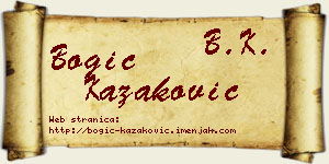 Bogić Kazaković vizit kartica